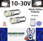 2 x Cool White BAX9S 10-30v 15smd error free, Canbus non polarity White (2pcs)
