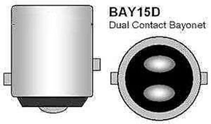 PAIR WHITE BAY15D 1157 12V 50 SMD STOP/TAIL LED GLOBES 140LM/300LM STOP / TAIL