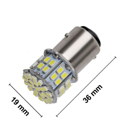 COOL WHITE BA15D 1142 12V 50 SMD LED GLOBE 300LM CARAVAN LIGHT GLOBE 1PC