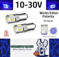 2 x Blue BAY9S 10-30v 15smd error free, Canbus non polarity Blue (2pcs)