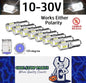10 x Cool White BAY9S 10-30v 15smd error free, Canbus non polarity White (10pcs)