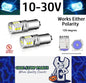 2 x Ice Blue BAY9S 10-30v 15smd error free, Canbus non polarity Ice Blue (2pcs)