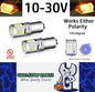 2 x Yellow BAY9S 10-30v 15smd error free, Canbus non polarity Yellow (2pcs)