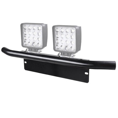 Black Nudge Bar Front Number Plate Car for Light Bar and/or Driving lights LED