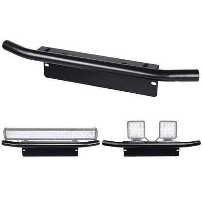 Black Nudge Bar Front Number Plate Car for Light Bar and/or Driving lights LED