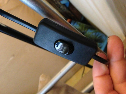 5 x 12V INLINE ON / OFF BLACK ROCKER SWITCH LAMP SPOT LIGHT INLINE CARAVAN