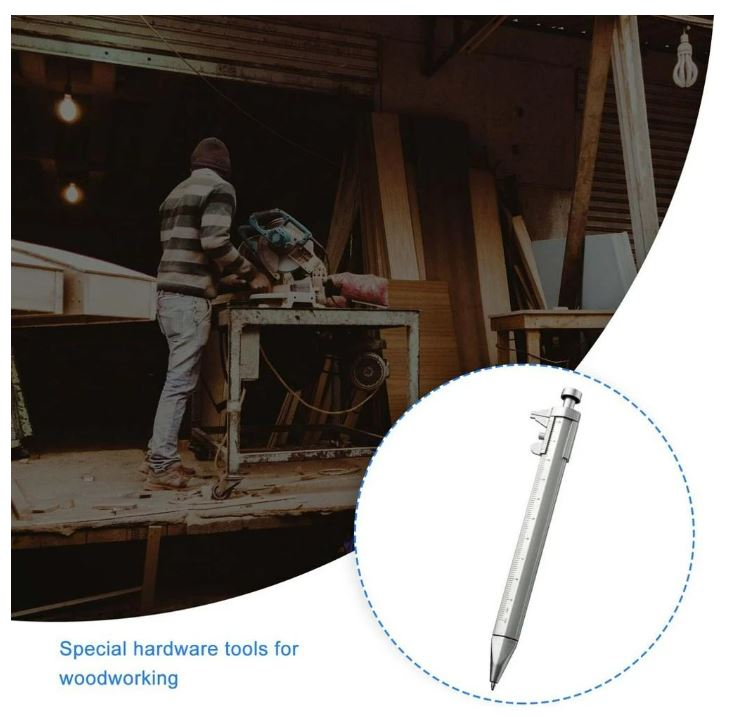 30 x Multifunction Gel Ink Pen Vernier Caliper Ball Pen Stationery (30pcs Blue)