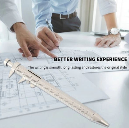 10 x Multifunction Gel Ink Pen Vernier Caliper Ball Pen Stationery (10pcs Blue)