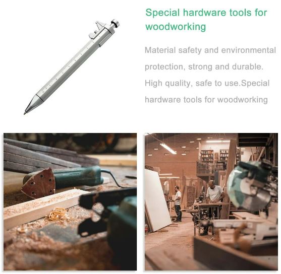 30 x Multifunction Gel Ink Pen Vernier Caliper Ball Pen Stationery (30pcs Blue)