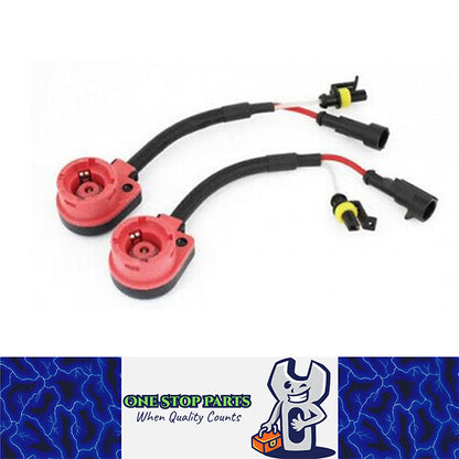 2 x HID Xenon Light Power Wire Harness Connector Cord D2 D2S D2R D2C