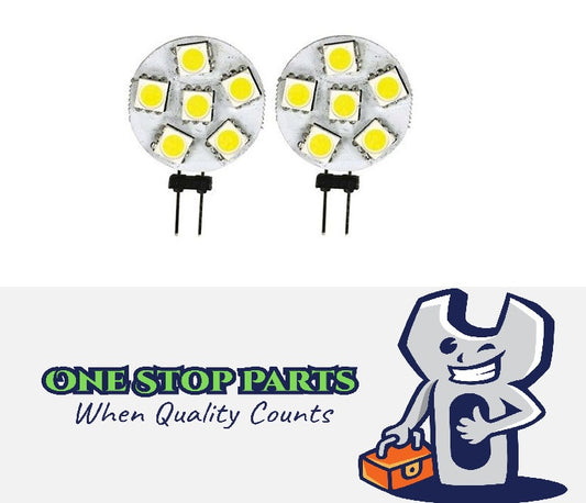 2 x 10-30V AC/DC G4 6SMD WARM WHITE 3500K SIDE PIN STYLE 132LM SUITS 12V AND 24V