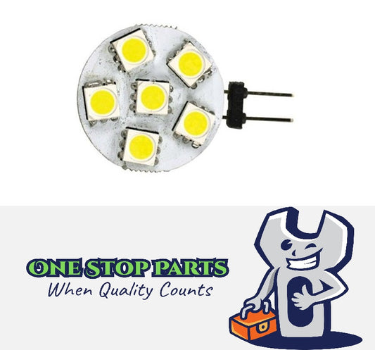 10-30V AC/DC G4 6SMD LED WARM WHITE SIDE PIN STYLE 132LM SUITS 12V AND 24V