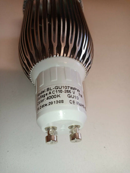 6 X GU10 240v 7W 590LM 60 Deg PURE WHITE CIELING DOWNLIGHT 900LM