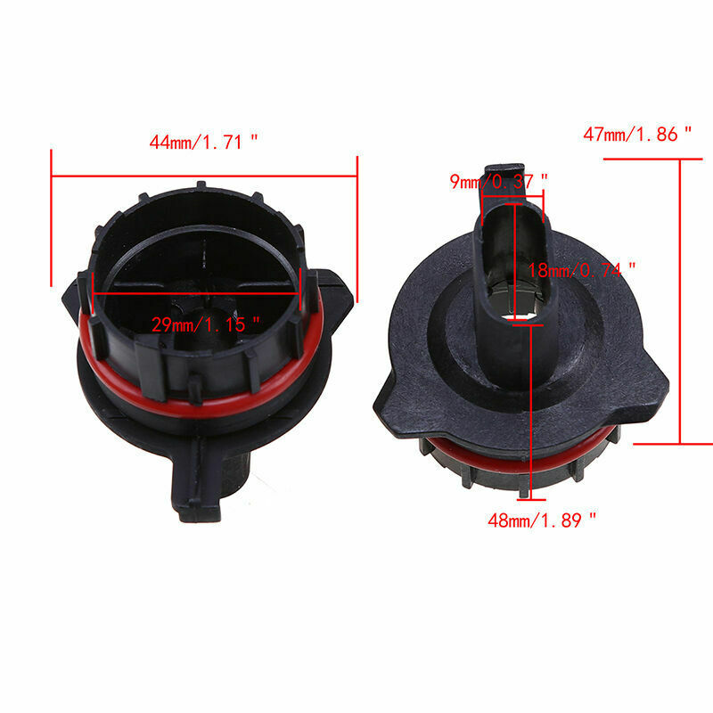 2 x H7 Plastic Car HID Headlight Bulb Holder Adapter Socket for BMW 520 530 E60