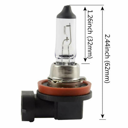 2 x Halogen H11 55w Headlight Globes Quality Australian Stock Supplier (Pair)