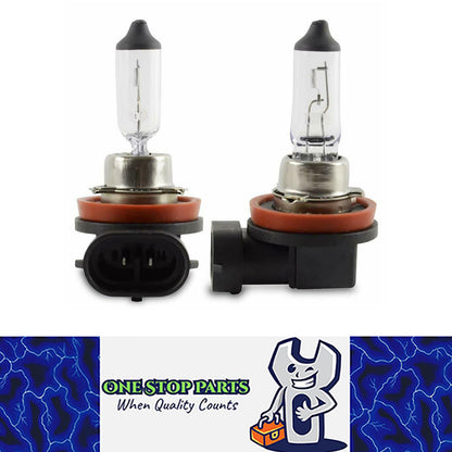 2 x Halogen H11 55w Headlight Globes Quality Australian Stock Supplier (Pair)