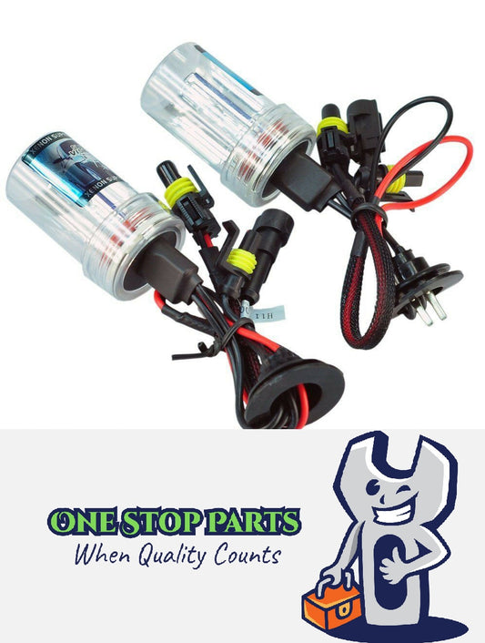 2 x H11 6000k 35w HID Globes ONLY Matched Pair ready to install to 35w hid kit