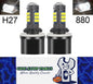 2 x H27 880 LED SMD Super Bright White Fog Light Globes 12v / 24v 10-30v (Pair)