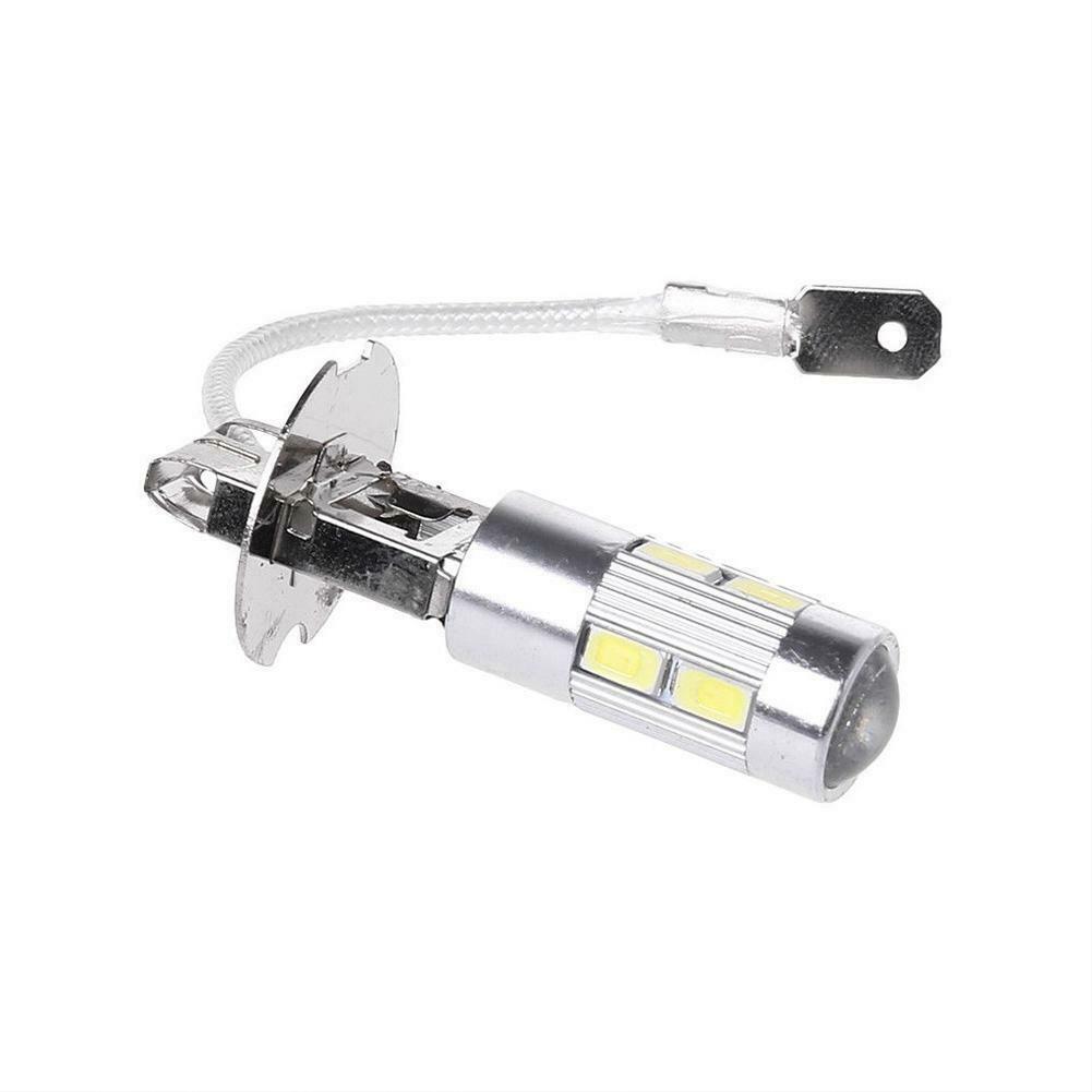 2 x 12v H3 10SMD 5630 LED 350 Lumens LED GLOBES 6000K COOL WHITE PAIR