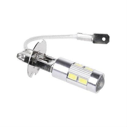 2 x 12v H3 10SMD 5630 LED 350 Lumens LED GLOBES 6000K COOL WHITE PAIR