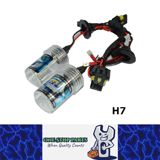 2 x H7 10,000k 35w HID Globes ONLY Matched Pair ready to install to 35w hid kit
