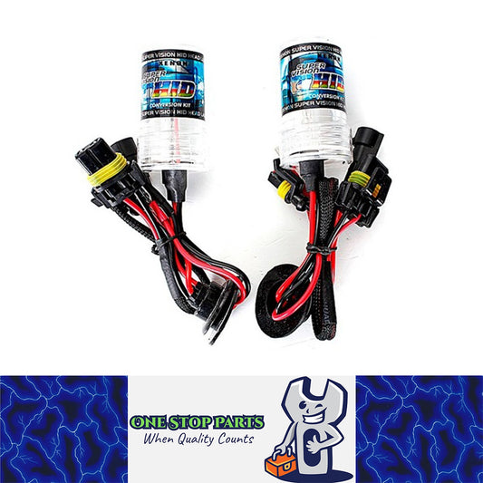 2 x H9 8000k 35w HID Globes ONLY Matched Pair ready to install to 35w hid kit
