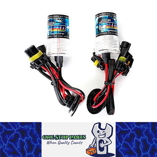 2 x H9 8000k 55w HID Globes ONLY Matched Pair ready to install to 55w hid kit