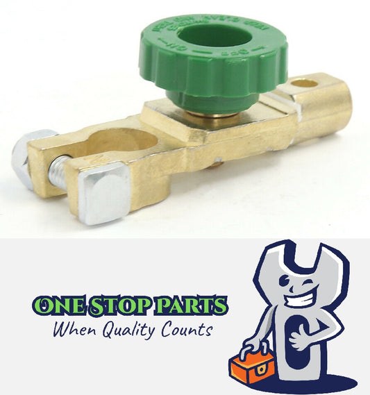 Battery Isolator Green Dial Battery Cut Off Isolate Battery Power Terminal 1pc