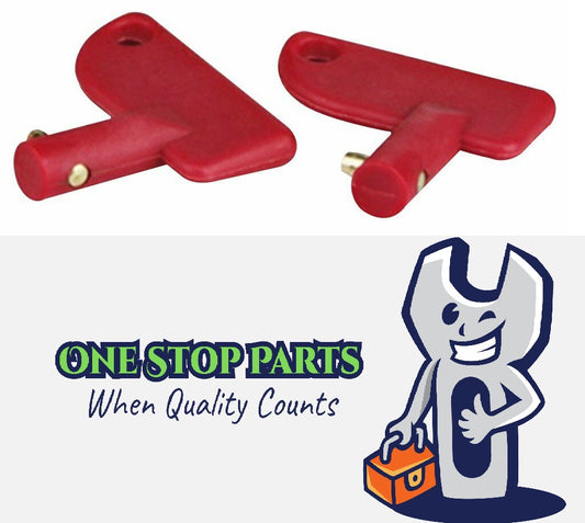 2 X RED ISOLATOR KILL SWITCH KEY ONLY 2PC RED ISOLATOR KEYS ONLY
