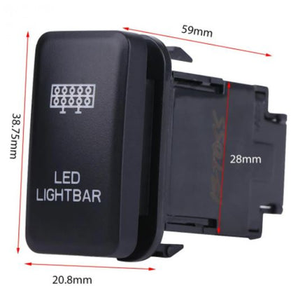 LED LIGHT BAR Push Switch Toyota Hilux 2005 to 2013 KUN26R GGN15R, GGN25R BLUE