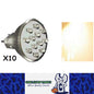 10PCS 12v DC MR11 12 LED 50 DEGREE 84LM WARM WHITE SUITS REPLACEMENT OF STANDARD