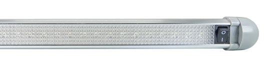 M/Volt Aluminium 225mm Swivel Interior Reading Lamp, Cabin Light with switch