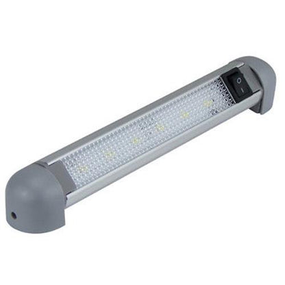 M/Volt Aluminium 225mm Swivel Interior Reading Lamp, Cabin Light with switch