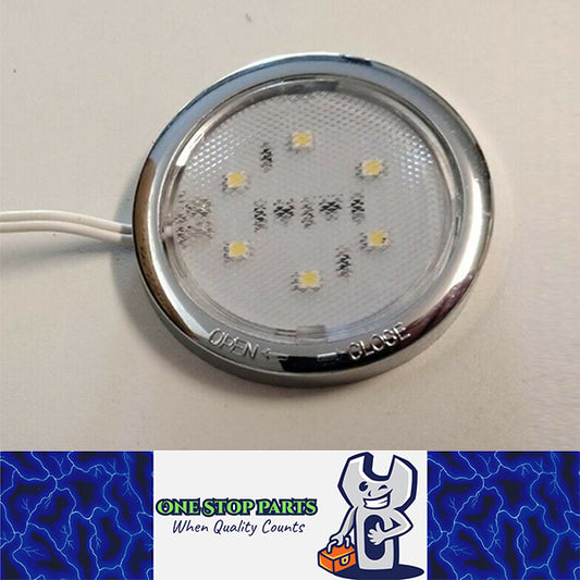 12v Cool White 57mm Surface Mount Thin Round Lamp For Caravan Camper Trailer 4wd