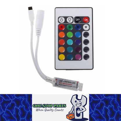 12-24V 2Amp RGB IR CONTROLLER AND RECIEVER IDEAL FOR RGB LED STRIP OR MODULES