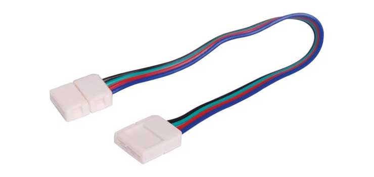 3 X RGB 5050 LED STRIP LIGHT DOUBLE CONNECTOR 4 WIRE CONNECTION JOINT JOINER