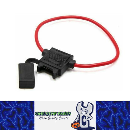 In Line Standard Blade Fuse Holder With Dust Cap, Ideal for bike, boat, 4wd, RVs
