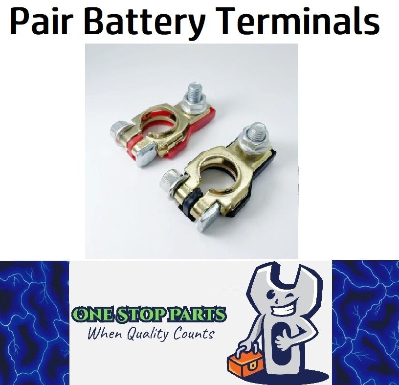 2 x Battery Terminals Positive and Negative Original Style Terminals (Style 3)