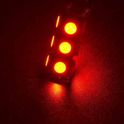 2 X RED 12V T10 13SMD CANBUS LED GLOBE REPLACEMENTS 286 LUMENS 2PCS