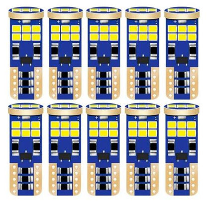 10 x WHITE T10 Super Bright Canbus 18smd 400 Lumens Non Polarity (10pcs)