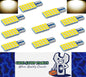 10 X T10 Warm White single sided 18SMD Super Bright LEDs for Interior (10pcs)