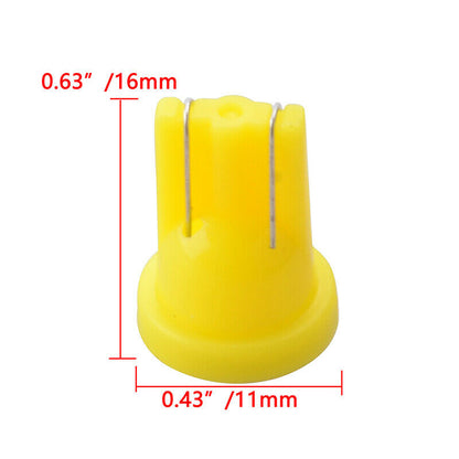 10 X 12V T10 4SMD AMBER SMD LED GLOBES 32 LUMENS FOR LED DASH GLOBE PARKERS