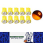 10 X 12V T10 4SMD AMBER SMD LED GLOBES 32 LUMENS FOR LED DASH GLOBE PARKERS