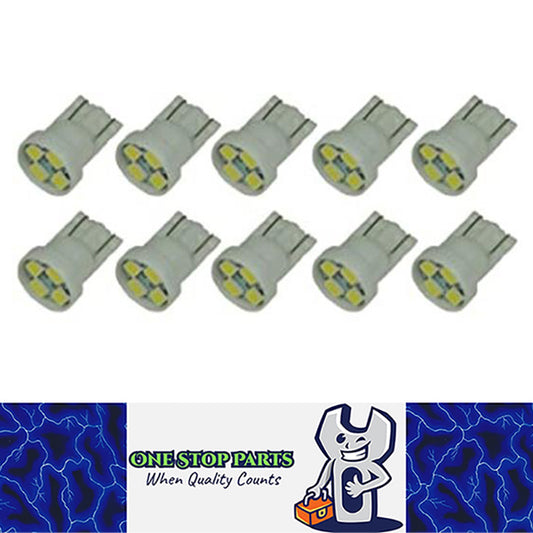 10 X WHITE 12V T10 4SMD LED GLOBES 32 LUMENS IDEAL FOR LED DASH GLOBE PARKERS