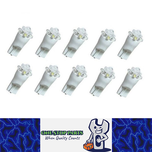 10 X WHITE 12V T10 5 LED GLOBE REPLACEMENT 26 LUMENS 360 DEGREE LIGHT COOL WHITE