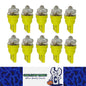 10 X YELLOW 12V T10 5 LED GLOBE REPLACEMENT 26 LUMENS 360 DEGREE LIGHT 10PCS