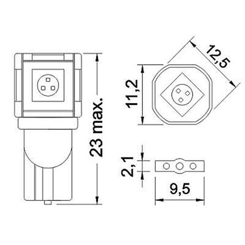 2PCS 12V BLUE T10 5 SMD LED GLOBES 88 LUMENS GREAT FOR PARKERS DASH