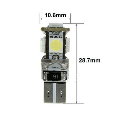 2PCS PINK PURPLE 12V T10 5 SMD LED CANBUS STYLE GLOBE REPLACEMENT 88 LUMENS