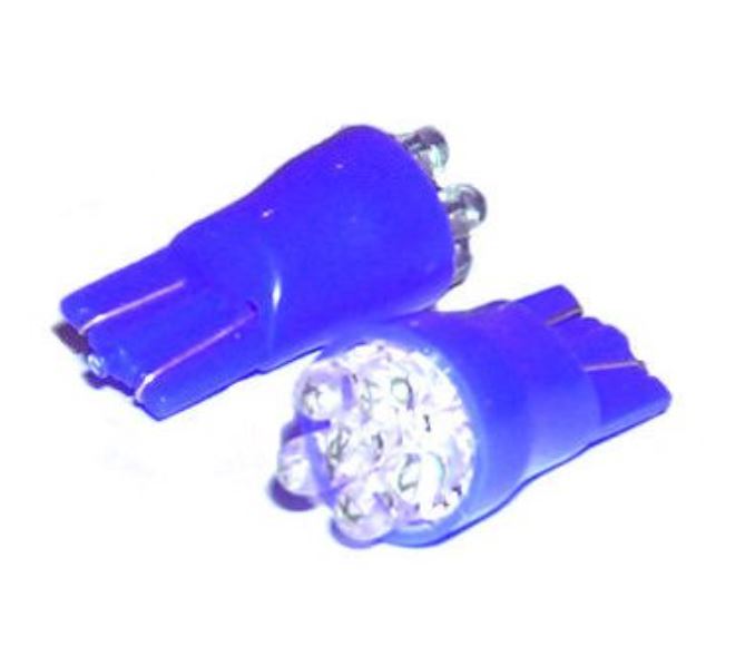 10 X BLUE 12V T10 6 LED GLOBE REPLACEMENT 90 LUMENS GREAT FOR PARKERS DASH 10PC