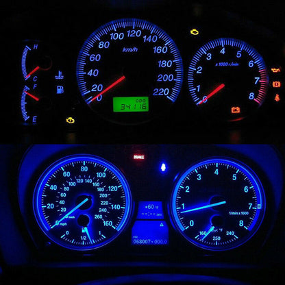 10 X BLUE 12V T10 6 LED GLOBE REPLACEMENT 90 LUMENS GREAT FOR PARKERS DASH 10PC